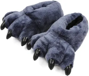 Adult Unisex Leopard Claw Slippers - Comfortable Warm Animal Slippers