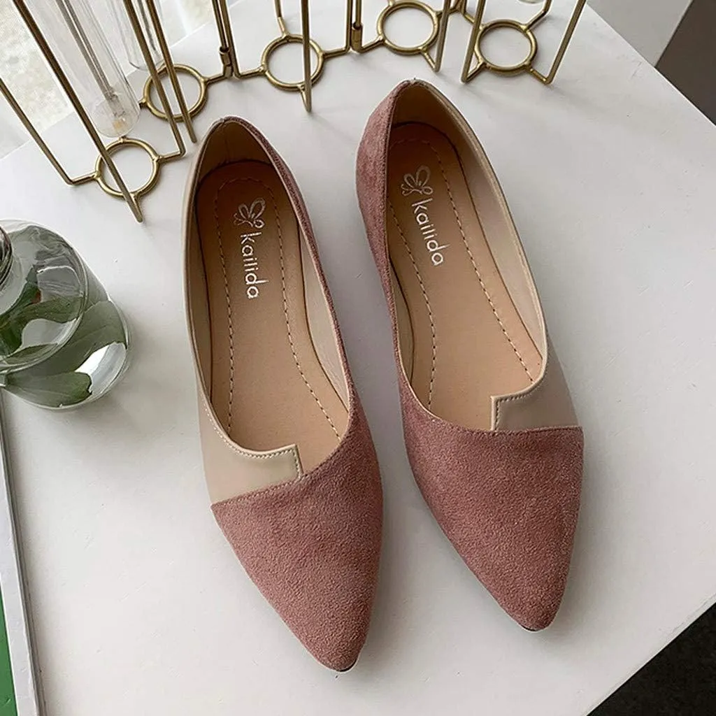 Aniywn Women's Pointed Toe Slip On Comfort Loafer Flat Comfortable Driving Office Loafer Shoes Ballet Flats