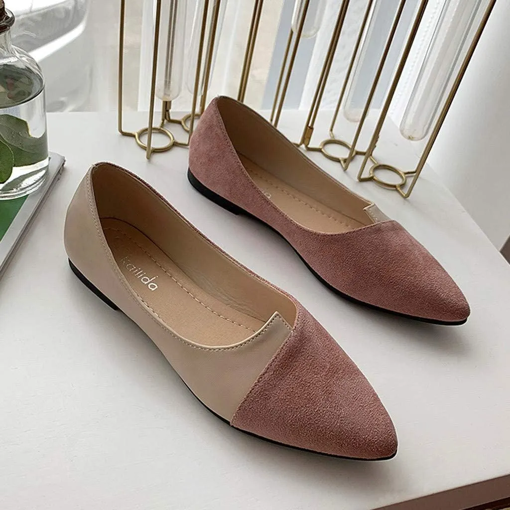Aniywn Women's Pointed Toe Slip On Comfort Loafer Flat Comfortable Driving Office Loafer Shoes Ballet Flats