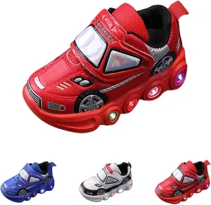 Baby Toddler Boys Girl Led Light Up Casual Shoes Kids 𝗖artoon Rabbit Luminous Sport Flat Sneakers Sports Walking