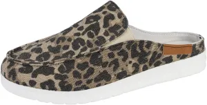 Canvas Shoes for Women Closed Toe Sandals Slip On Flat Slippers Casual Comfortable Wide Width Beach Print Sandals Shoes