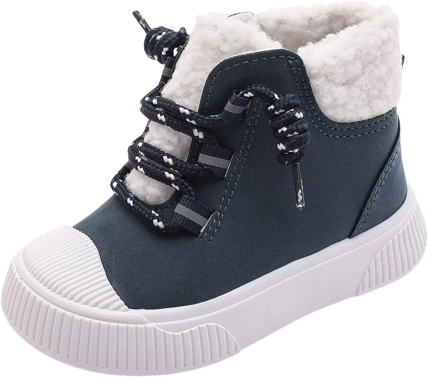 Children's Snow Boots and Winter Cotton Boots Warm Plus Cotton Shoes Leather for Baby Boys and Girls Kids Sneakers Kids