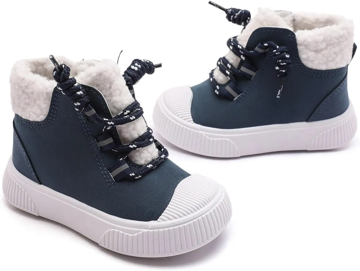 Children's Snow Boots and Winter Cotton Boots Warm Plus Cotton Shoes Leather for Baby Boys and Girls Kids Sneakers Kids