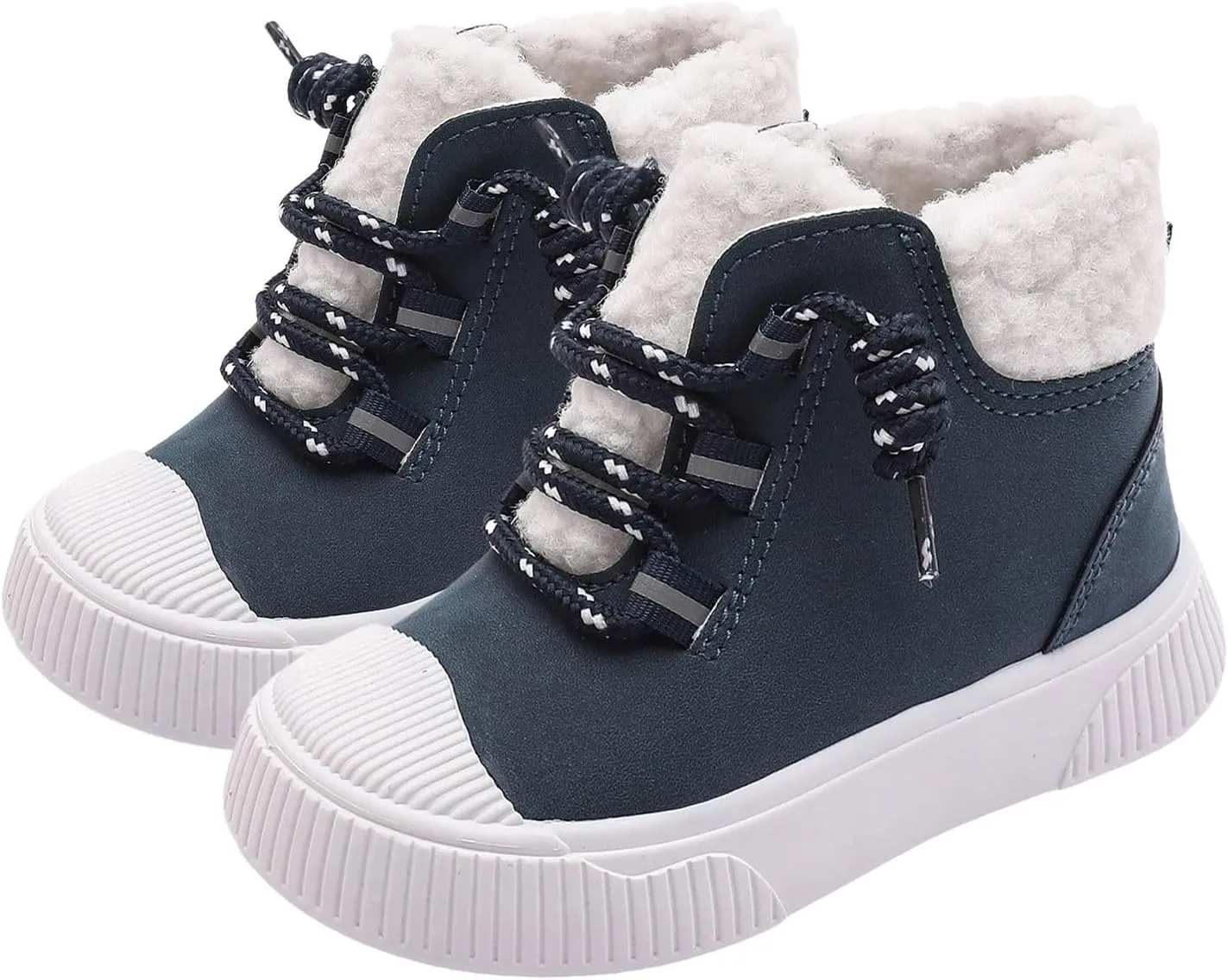 Children's Snow Boots and Winter Cotton Boots Warm Plus Cotton Shoes Leather for Baby Boys and Girls Kids Sneakers Kids