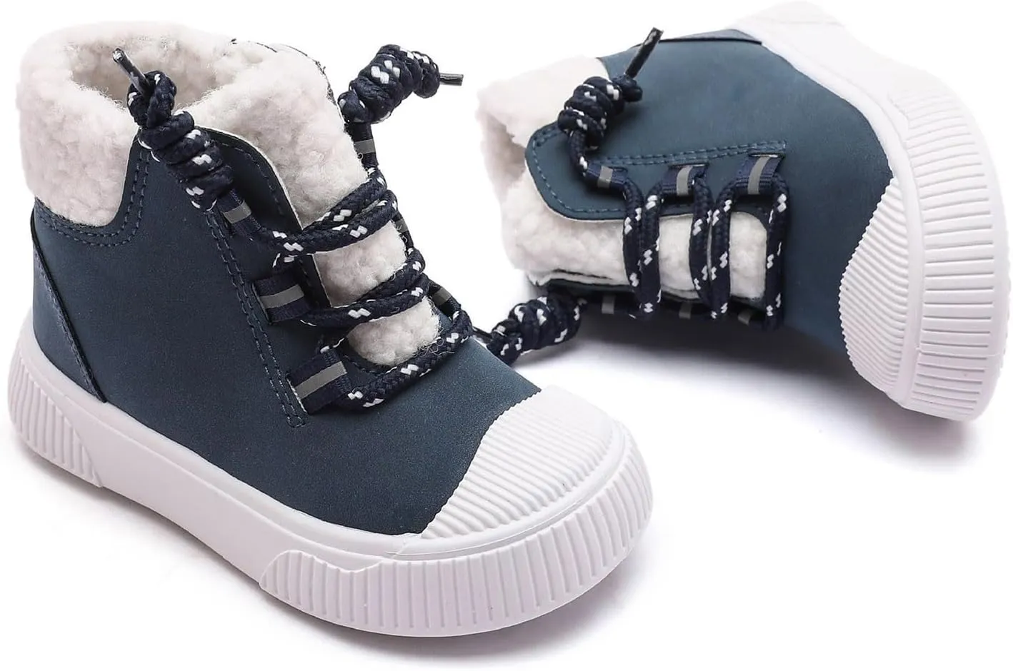 Children's Snow Boots and Winter Cotton Boots Warm Plus Cotton Shoes Leather for Baby Boys and Girls Kids Sneakers Kids