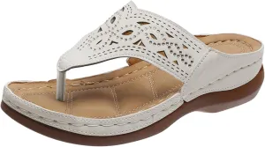 Eduavar Sandals for Women Dressy Summer, Sandals for Women Dressy Beach Sandals Flip Flops Comfy Breathable Thick Soled Sandal