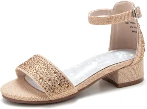 ESTINE Flower Girls Sandals Dress Shoes Wedding Party Low Heel Mary Jane Princess Flats for Little Girl/Kids
