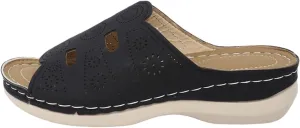 Flat Sandals for Women Open Toe Comfortable Walking Shoes Arch Support Dressy Flats Dressy Sandal Casual Slip on Summer Sandals Vacation Beach Shoes Casual Travel Shoe