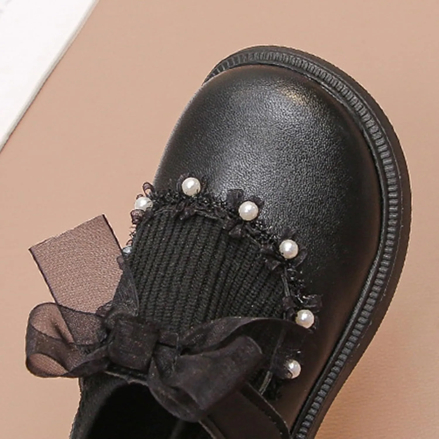 Girls Kids Leather Sneakers Toddler Girl High Toe School Sequins Shoes Childrens Soft Sole Ankle Loafers 𝐖aterproof