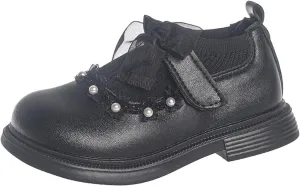 Girls Kids Leather Sneakers Toddler Girl High Toe School Sequins Shoes Childrens Soft Sole Ankle Loafers 𝐖aterproof