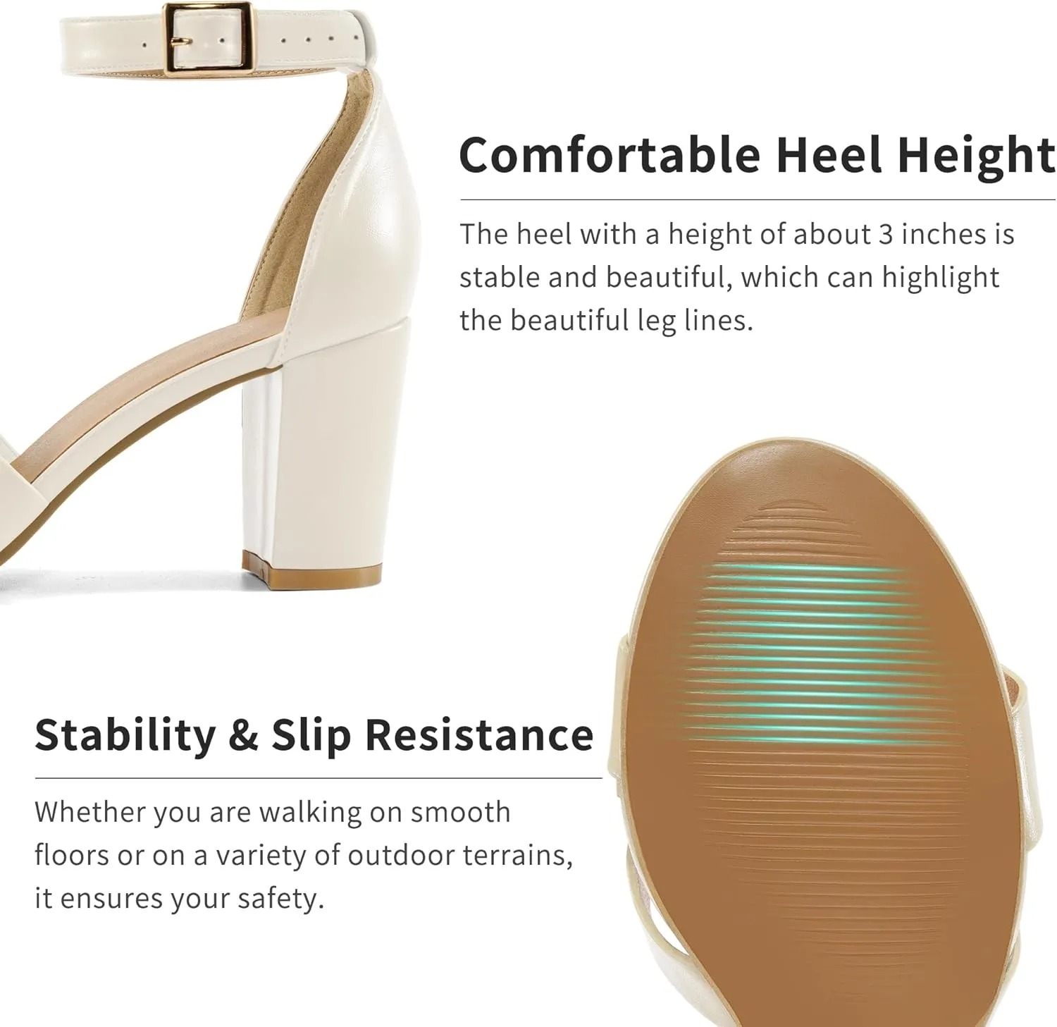 Heels for Fashion Women Wedding: Comfortable Womens Heeled Sandals for Party - Dressy Prom Ladies Buckle Shoes