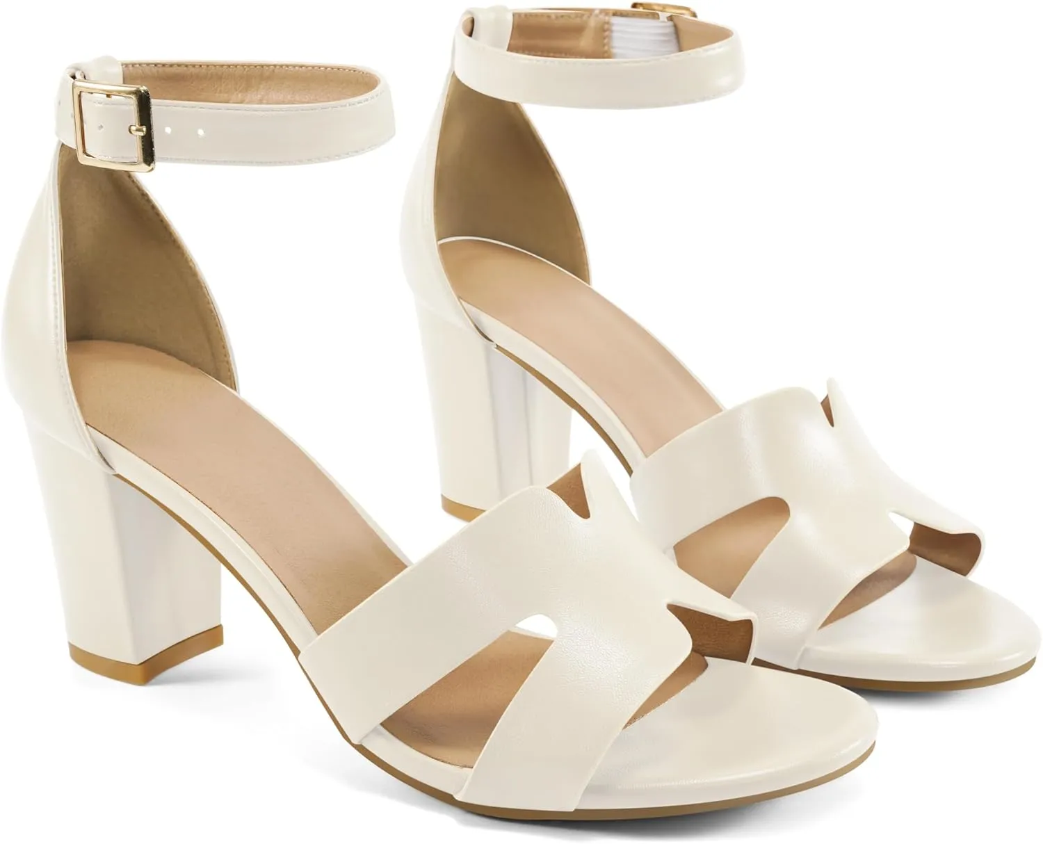 Heels for Fashion Women Wedding: Comfortable Womens Heeled Sandals for Party - Dressy Prom Ladies Buckle Shoes