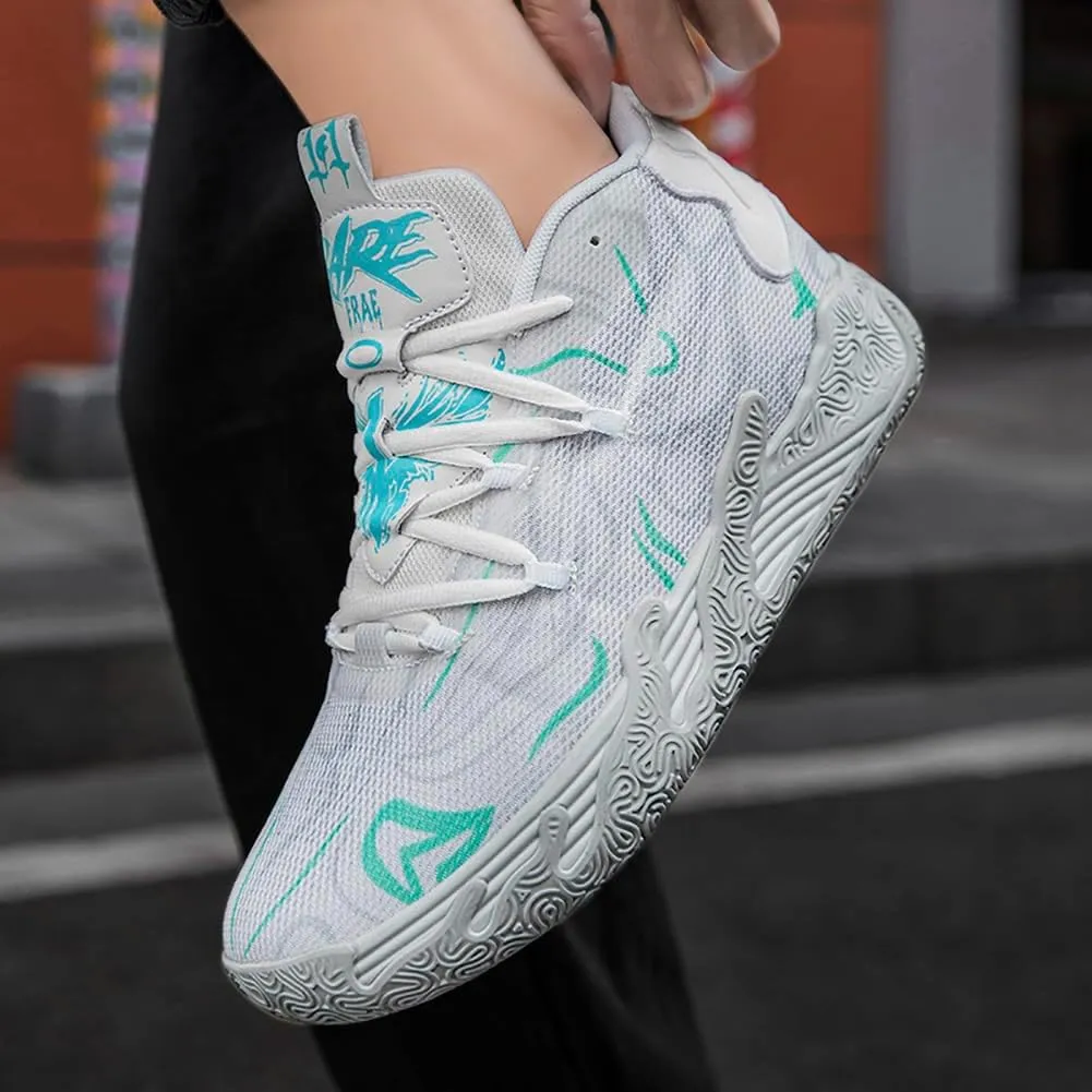 High top Neutral Basketball Shoes Men's Shoes Women's Shoes Super Light Sneakers wear Resistant high top Graffiti Style Combat Shoes Couple Style