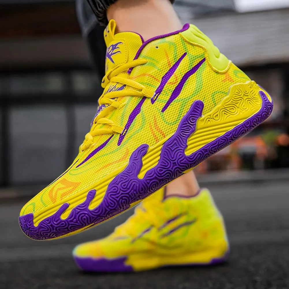 High top Neutral Basketball Shoes Men's Shoes Women's Shoes Super Light Sneakers wear Resistant high top Graffiti Style Combat Shoes Couple Style