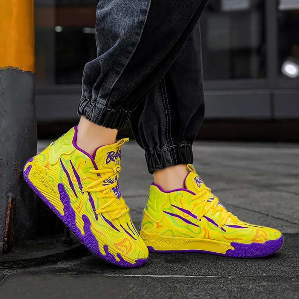 High top Neutral Basketball Shoes Men's Shoes Women's Shoes Super Light Sneakers wear Resistant high top Graffiti Style Combat Shoes Couple Style