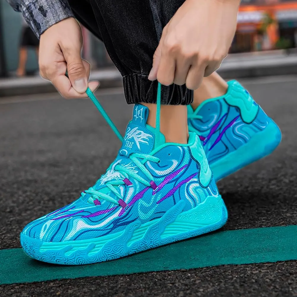 High top Neutral Basketball Shoes Men's Shoes Women's Shoes Super Light Sneakers wear Resistant high top Graffiti Style Combat Shoes Couple Style