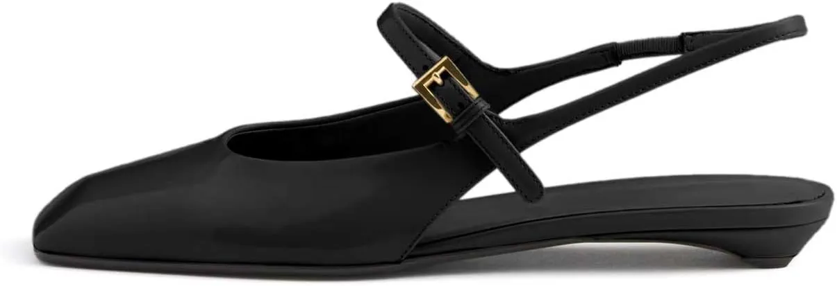 iadore Womens Mary Jane Pumps Closed Square Toe Low Heels Ankle Strap Pumps Slingbacks Dress Shoes for Wedding Party Size 5-12 US