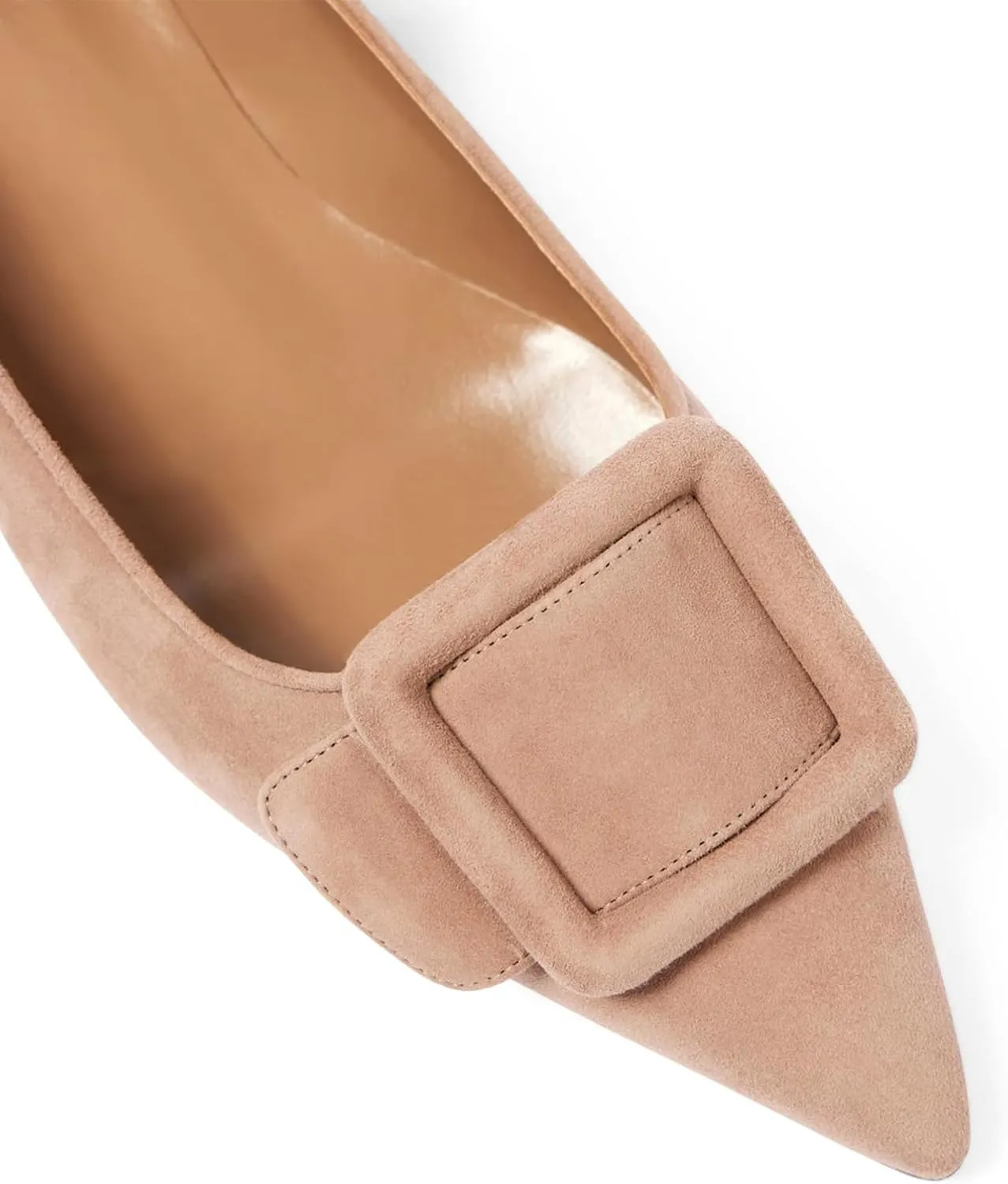 JORISTIMO Women's Ballet Flats Pointed Closed Toe Pumps Low Heels Mary Jane Slip On Dressy Flats