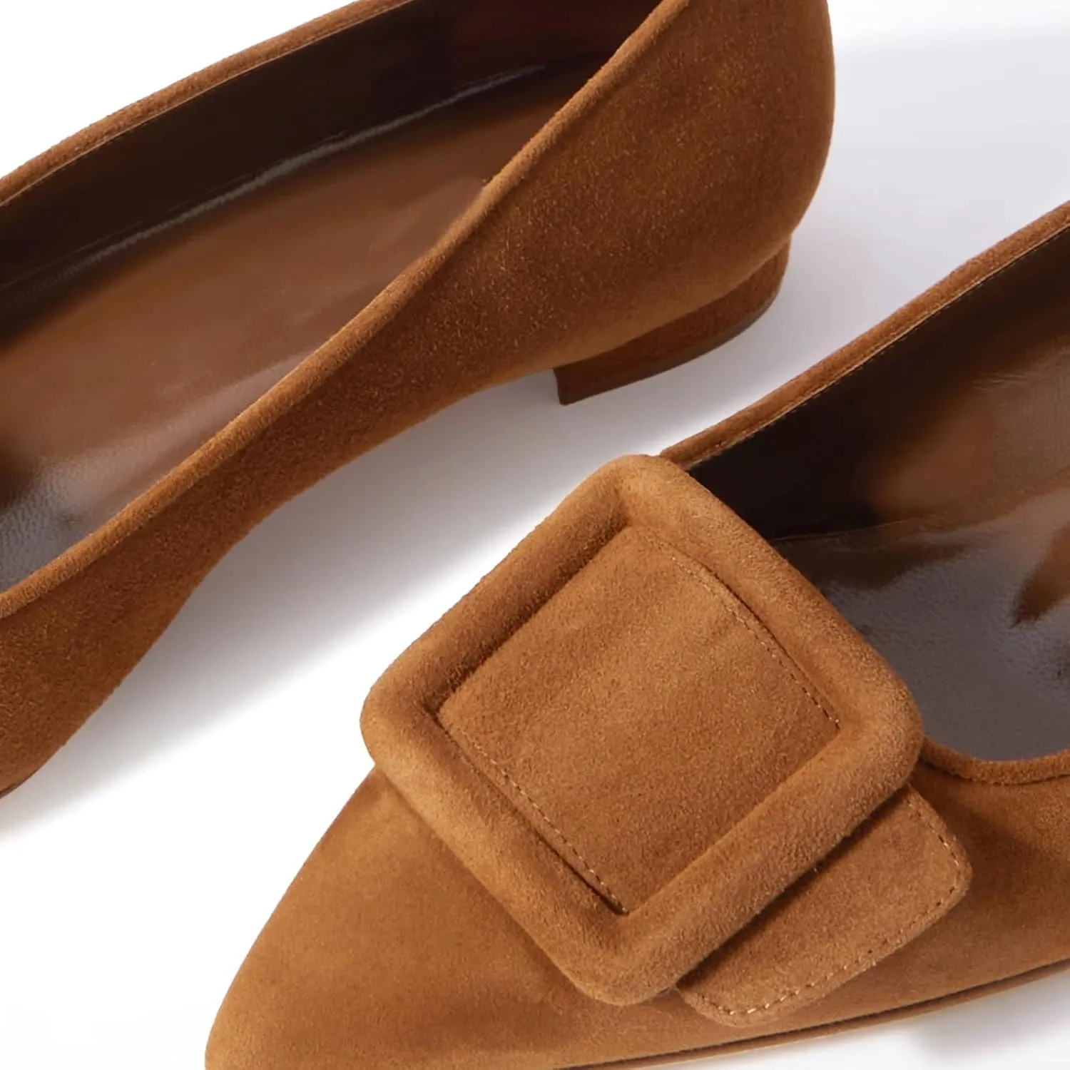 JORISTIMO Women's Ballet Flats Pointed Closed Toe Pumps Low Heels Mary Jane Slip On Dressy Flats