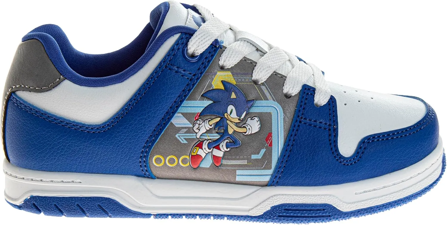 Josmo Sonic The Hedgehog Shoes - Kids Boys Slipon Athletic Tennis Lightweight Sneakers (Little Kid/Big Kid)