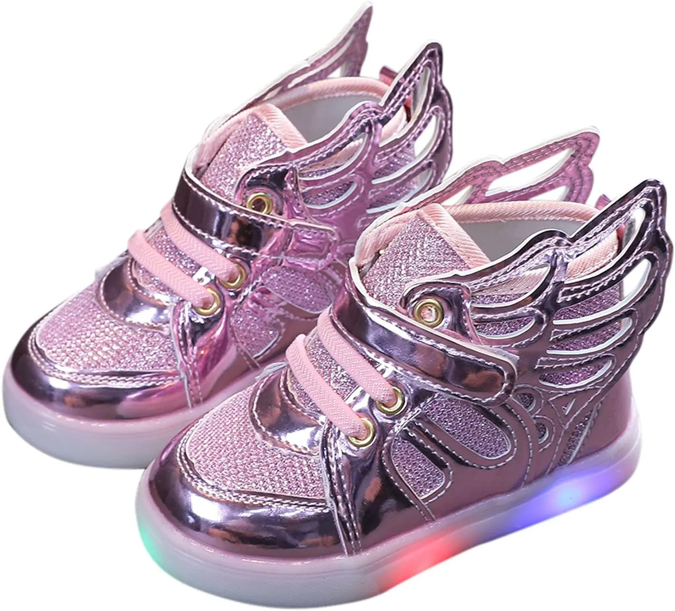 Kids LED Light Up Shoes USB Rechargeable Unisex Boys Girls LED Sneakers Cool Flashing Top Sneakers Luminous Shoes