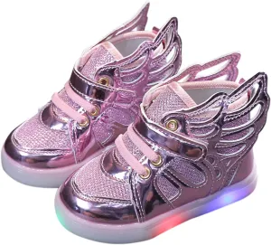 Kids LED Light Up Shoes USB Rechargeable Unisex Boys Girls LED Sneakers Cool Flashing Top Sneakers Luminous Shoes