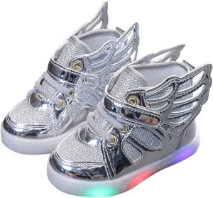 Kids LED Light Up Shoes USB Rechargeable Unisex Boys Girls LED Sneakers Cool Flashing Top Sneakers Luminous Shoes