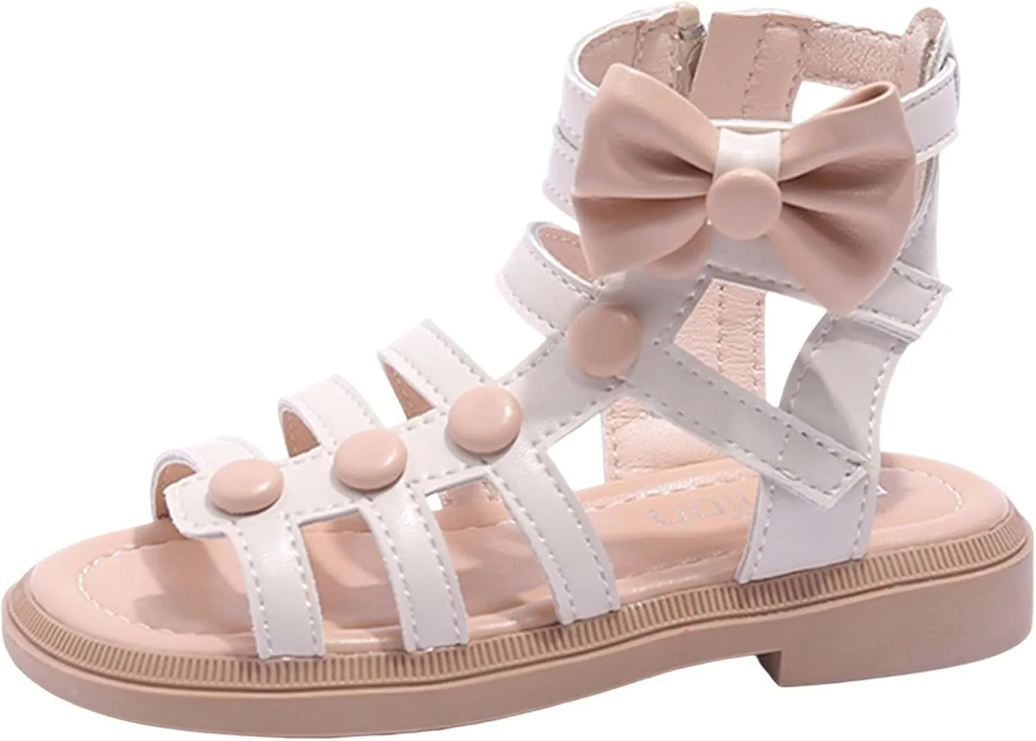 Kids Rubber Flat Gl𝐚diator Sandals Baby Boys Girls Slip On Soft Open Toe Summer Shoes Bunny Bear Bottom Comfy Loafers