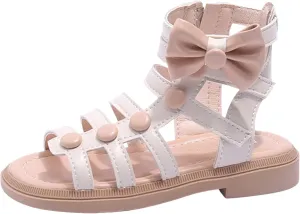 Kids Rubber Flat Gl𝐚diator Sandals Baby Boys Girls Slip On Soft Open Toe Summer Shoes Bunny Bear Bottom Comfy Loafers