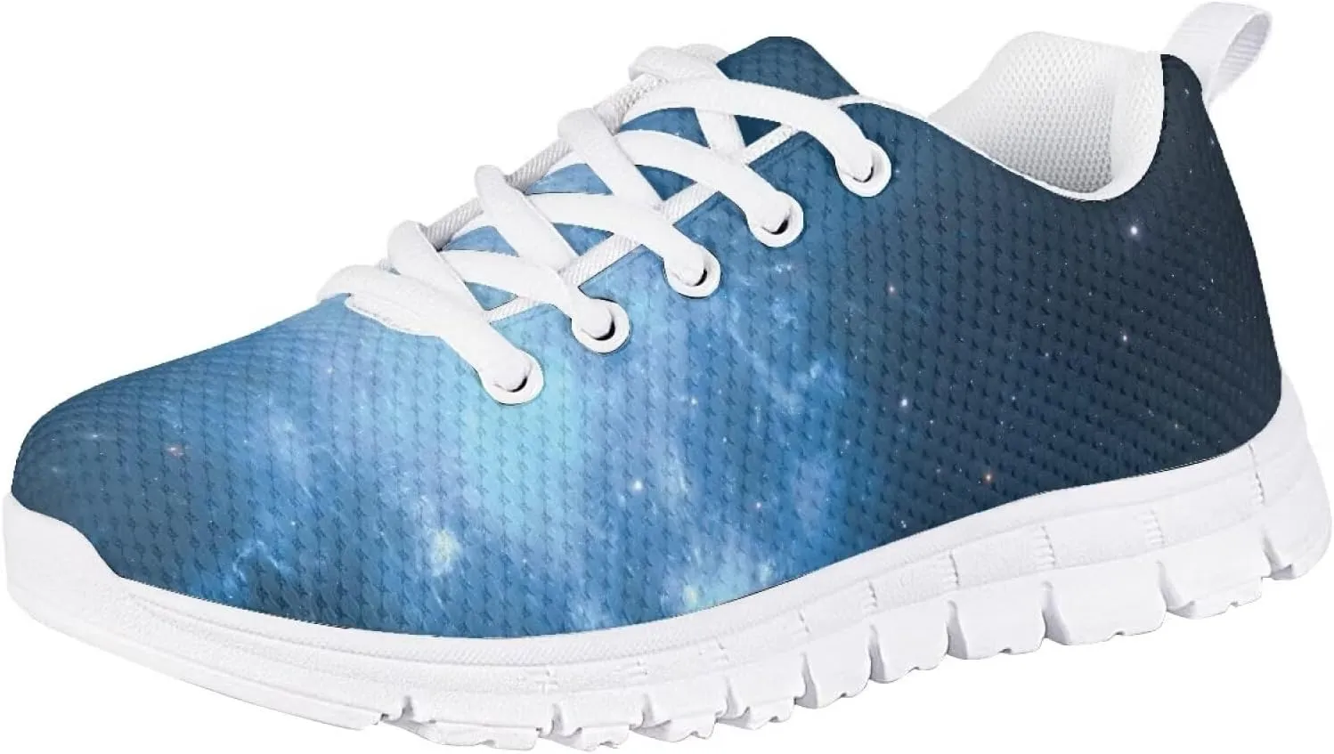 Kids Running Shoes Kids Lightweight Breathable Sneakers Lace-up Tennis Athletic Shoes for Teen Boys,Black
