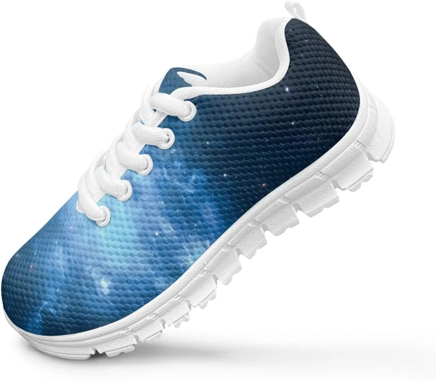 Kids Running Shoes Kids Lightweight Breathable Sneakers Lace-up Tennis Athletic Shoes for Teen Boys,Black