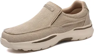Light Sneakers for Men Casual Shoes Low Top Slip on Breathable Canvas Walking Shoes Comfortable Driving Shoes for Men