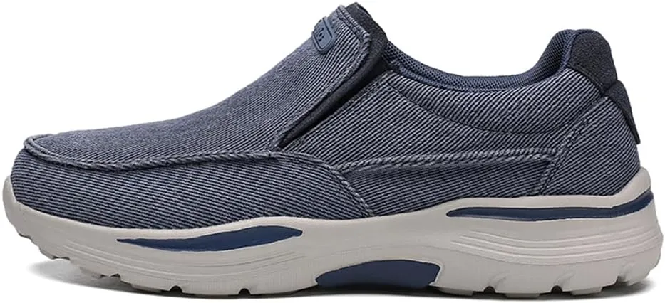 Light Sneakers for Men Casual Shoes Low Top Slip on Breathable Canvas Walking Shoes Comfortable Driving Shoes for Men