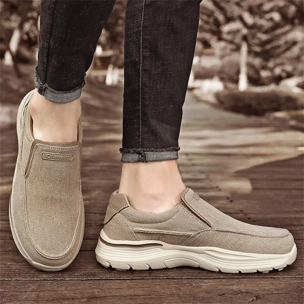Light Sneakers for Men Casual Shoes Low Top Slip on Breathable Canvas Walking Shoes Comfortable Driving Shoes for Men