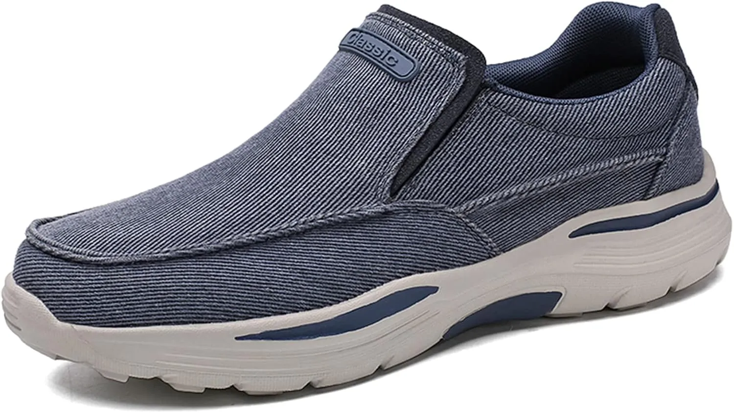 Light Sneakers for Men Casual Shoes Low Top Slip on Breathable Canvas Walking Shoes Comfortable Driving Shoes for Men