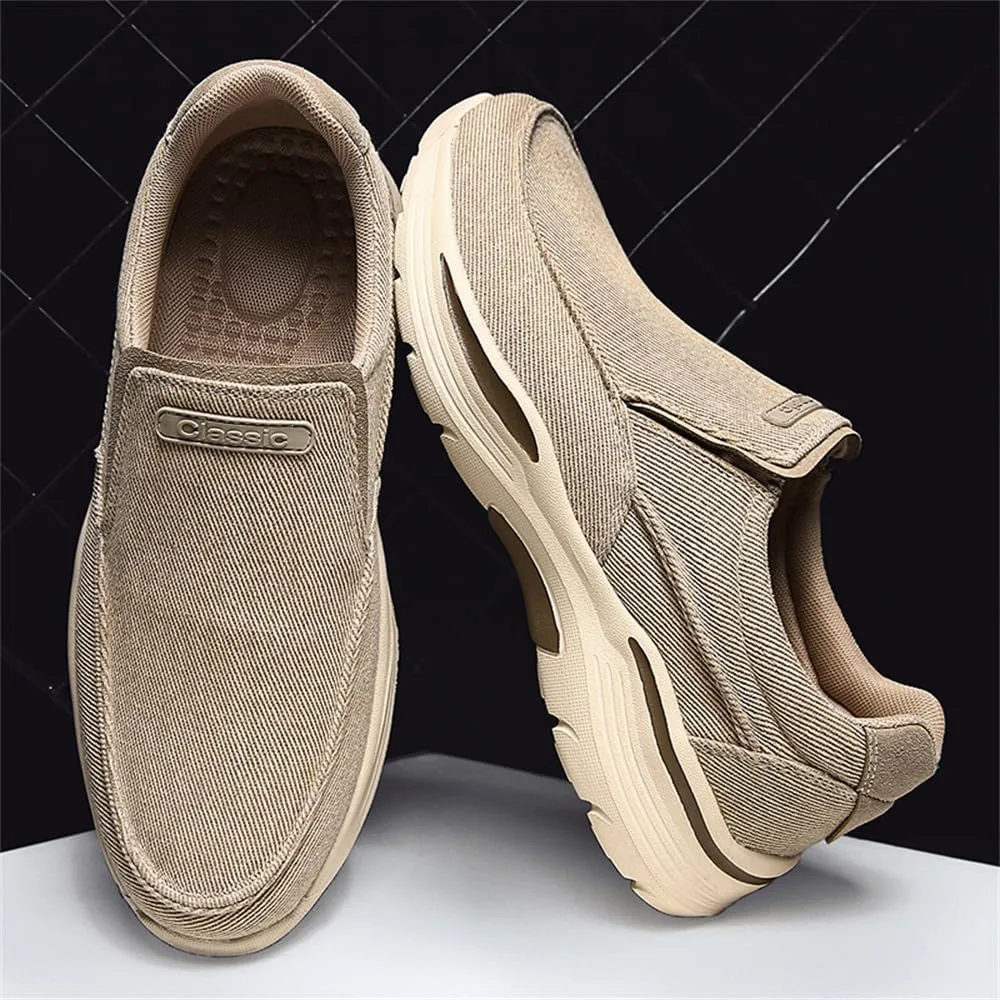 Light Sneakers for Men Casual Shoes Low Top Slip on Breathable Canvas Walking Shoes Comfortable Driving Shoes for Men