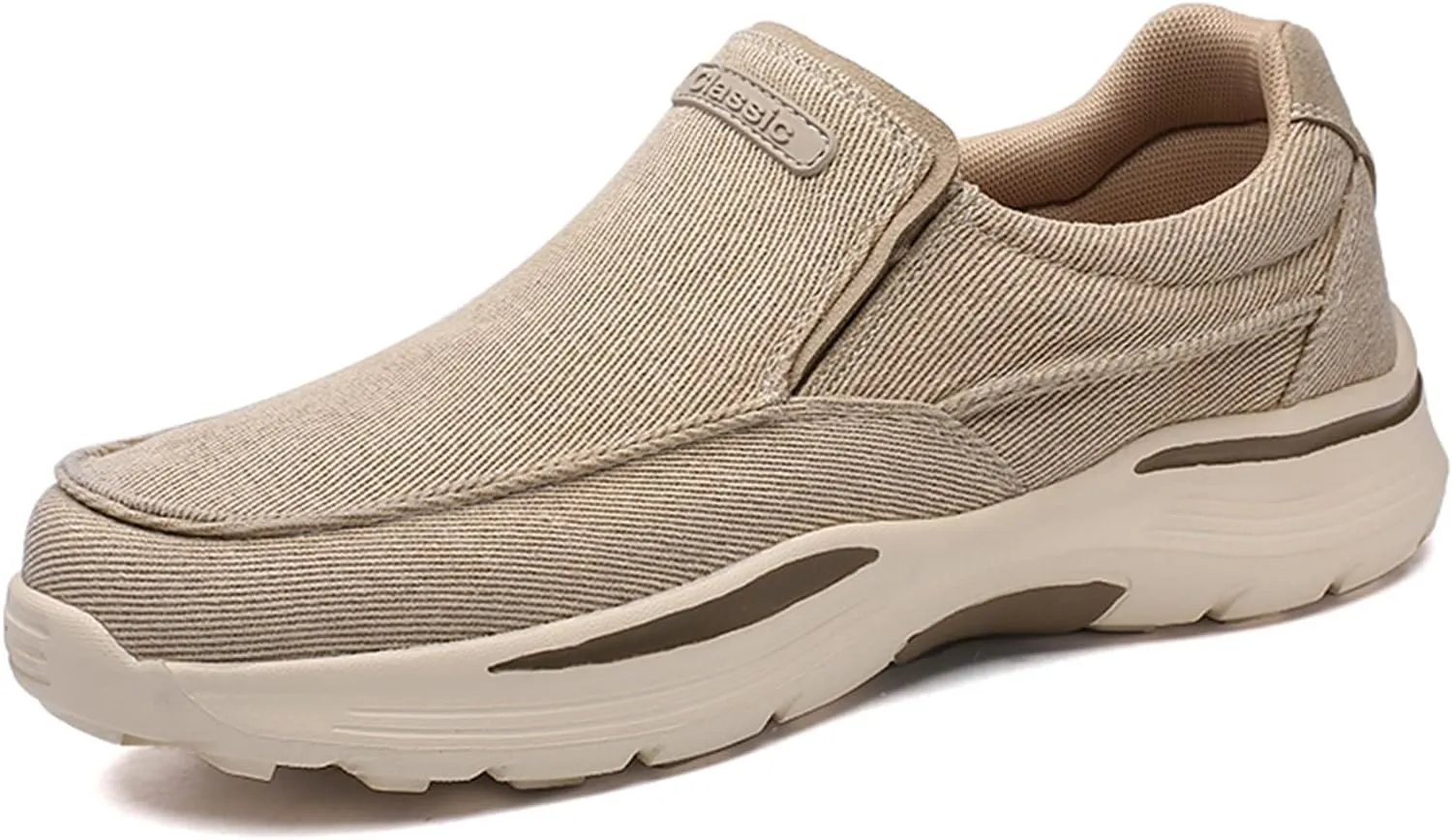 Light Sneakers for Men Casual Shoes Low Top Slip on Breathable Canvas Walking Shoes Comfortable Driving Shoes for Men