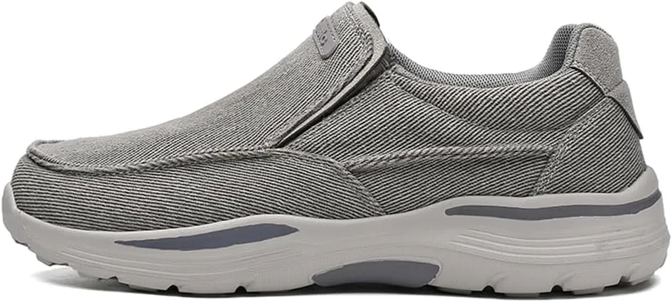 Light Sneakers for Men Casual Shoes Low Top Slip on Breathable Canvas Walking Shoes Comfortable Driving Shoes for Men