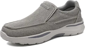Light Sneakers for Men Casual Shoes Low Top Slip on Breathable Canvas Walking Shoes Comfortable Driving Shoes for Men