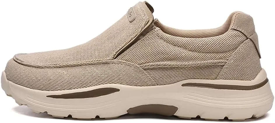 Light Sneakers for Men Casual Shoes Low Top Slip on Breathable Canvas Walking Shoes Comfortable Driving Shoes for Men