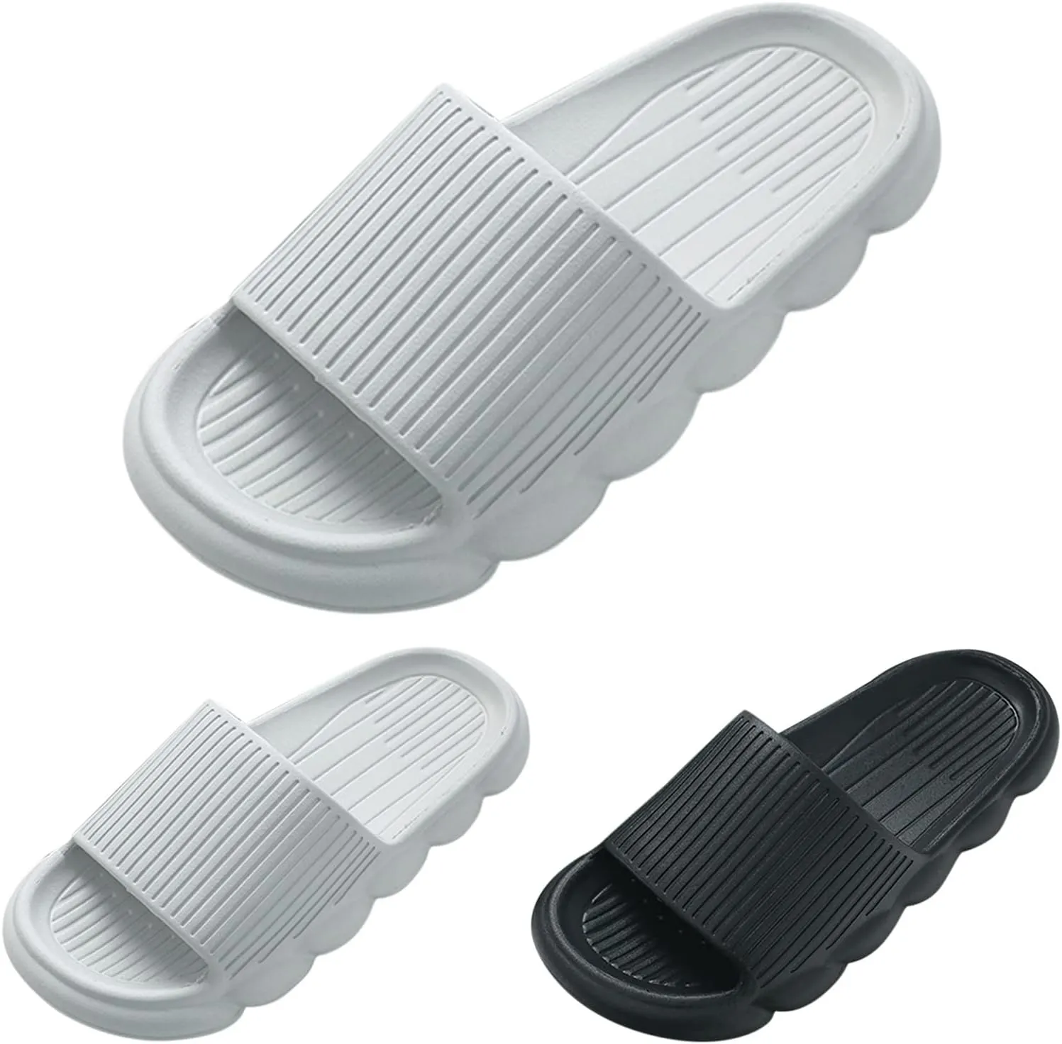 Mens Shower Shoes Slippers Unisex Couple Quick Drying Bathroom Slippers Non Slip Soft Thick Sole Dorm Room House Gym Pool Sandals Comfortable Summer Home Slipper Women Men