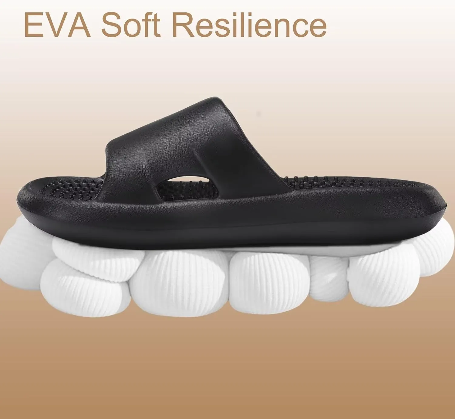 NineCiFun Massage Slippers Men's Shower Shoes Women's Indoor Bedroom Pool Spa Non-slip Silent Sandals