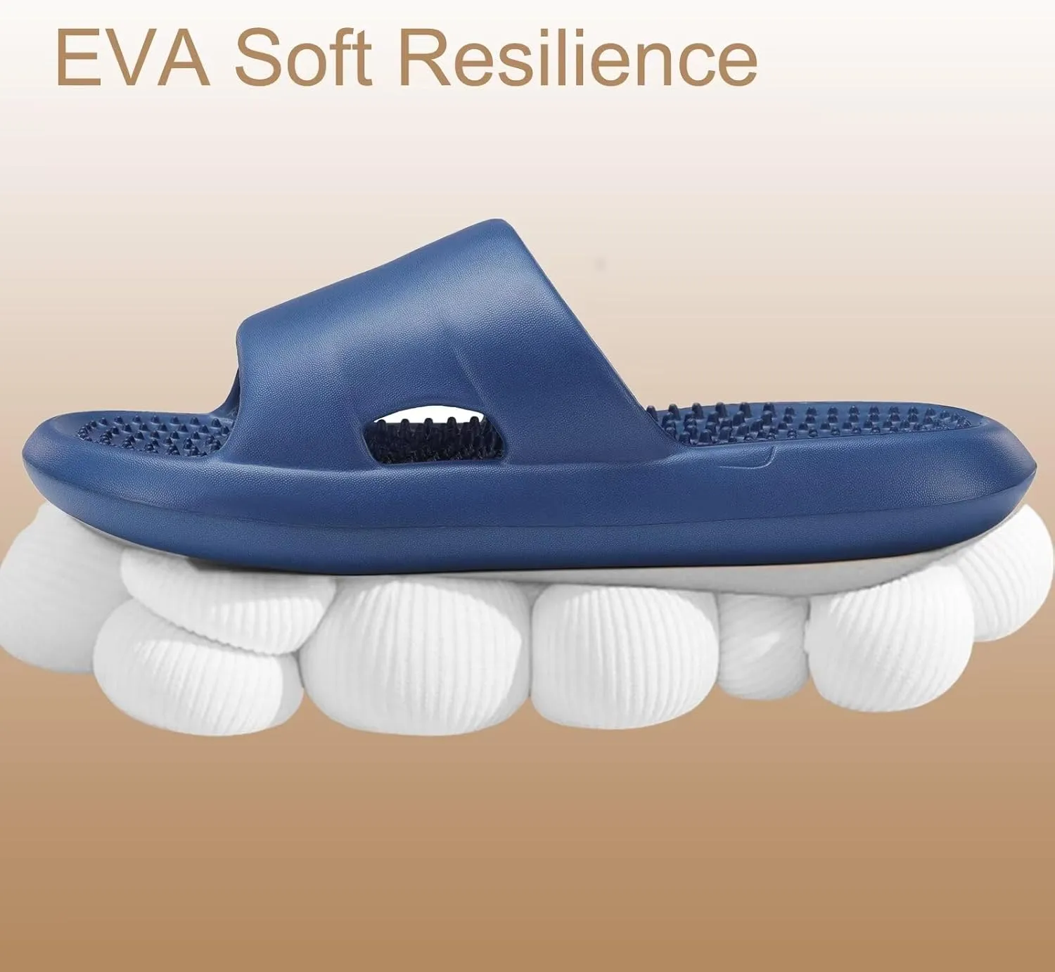 NineCiFun Massage Slippers Men's Shower Shoes Women's Indoor Bedroom Pool Spa Non-slip Silent Sandals