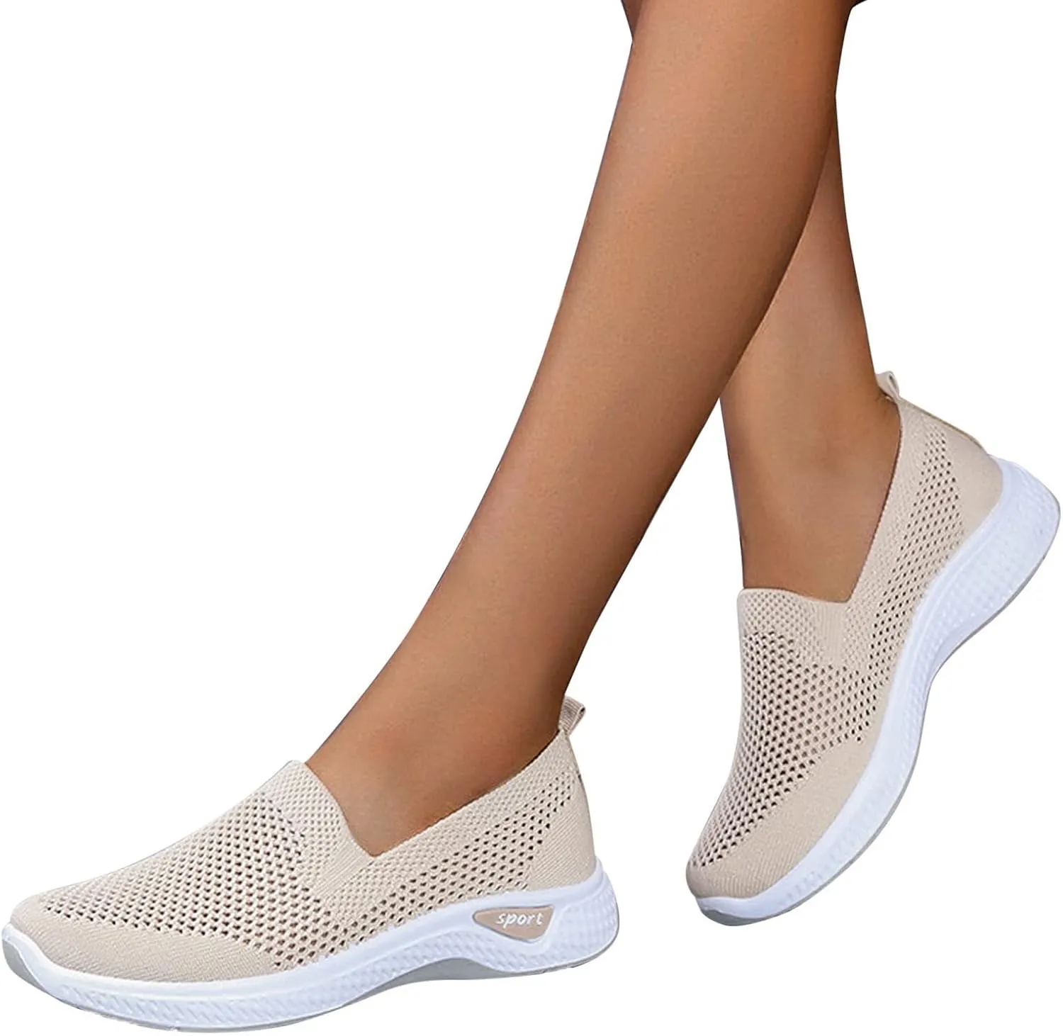 Orthopedic Casual Shoes for Women Slip On Sneakers with Arch Support Comfortable Walking Loafers Plantar Fasciitis Relief Foot Heel Pain Diabetic Feet