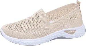 Orthopedic Casual Shoes for Women Slip On Sneakers with Arch Support Comfortable Walking Loafers Plantar Fasciitis Relief Foot Heel Pain Diabetic Feet