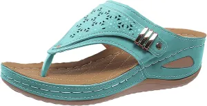 Orthopedic Sandals for Women 2025 Orthotic Cushion Flip Flops Women's Recovery Walking Sandal for Woman with Arch Support Summer Comfortable Slip On Flip Flops for Womans Wedge Shoes