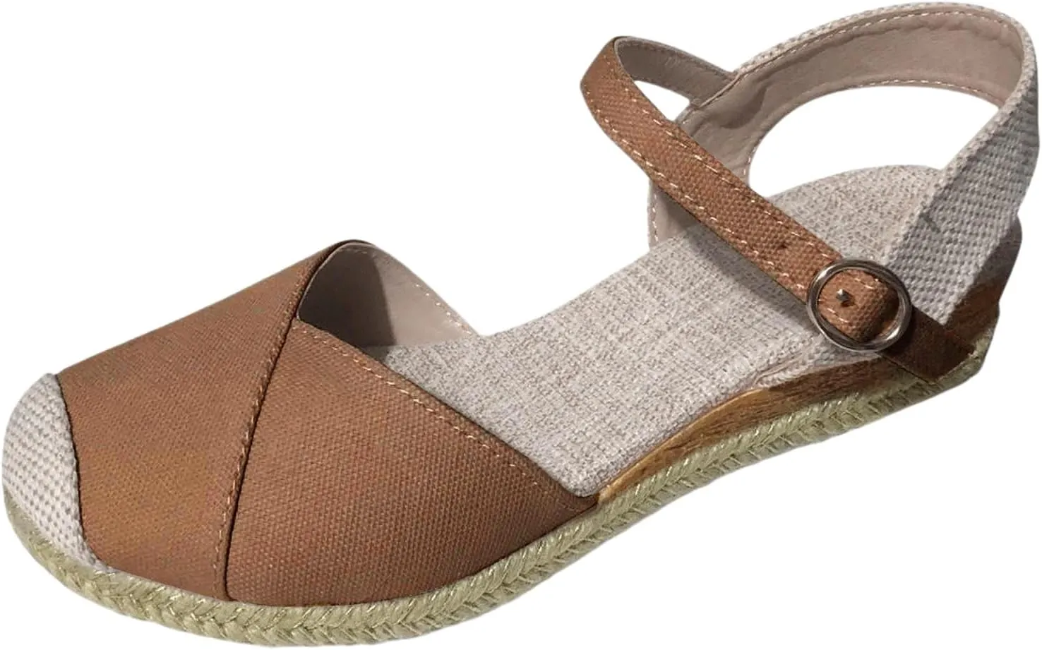 Orthopedic Wedge Sandals for Women Arch Support Closed Toe Platform Sandals Dressy Summer Buckle Ankle Strap Espadrilles Casual Strappy Slip on Sandal Comfortable Outdoor Shoes