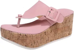 Platform Sandals Women Wedge Flip Flops Sandals with Arch Support Open Toe Slippers Casual Thong High Heels Beach Shoes