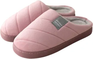 Premium Comfort Cotton Thermal Stripes Non Slip Women's Fuzzy House Slippers Indoor Soft Warm Home Furry Shoes