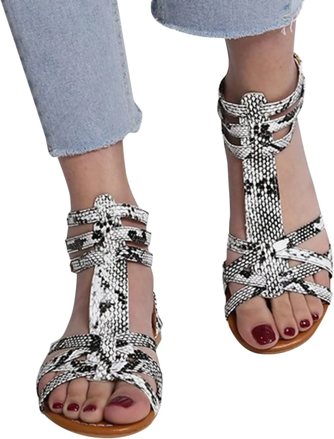 Sandals for Women 2025 Comfortable Sandals Dressy Flat Black Flip Flops for Women Dressy Flat Sandal Comfortable Slip On Womens Arch Support Platform Sandal